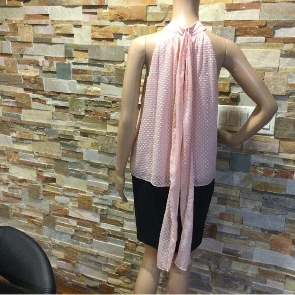 ALICE + OLIVIA Liana High Bow-Neck English Rose Blouse - Picture 6 of 12